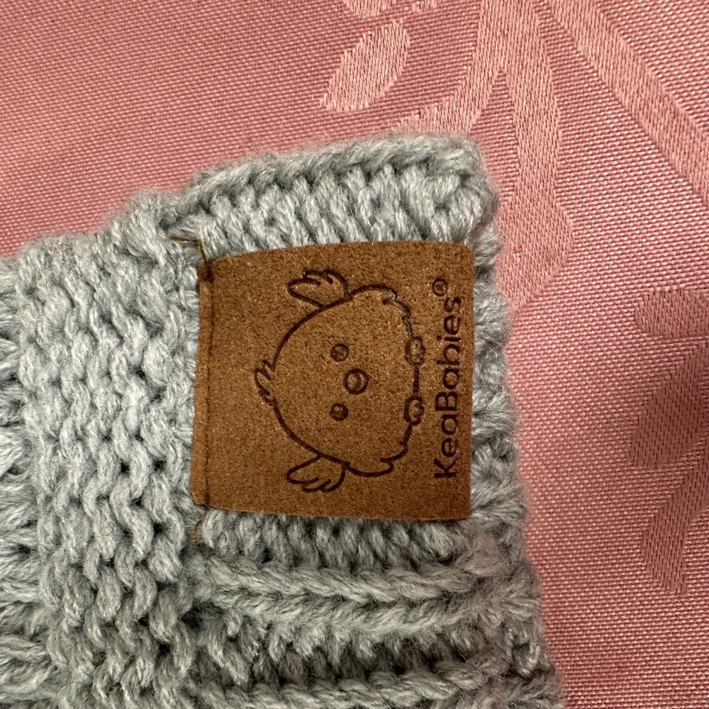 KeaBabies Kids Cable Knit Beanie Set Pink Gray Winter Ribbed Hat 2 Pack